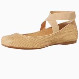 Jessica Simpson Mandalaye Bermuda Raffia Flat Shoes Natural